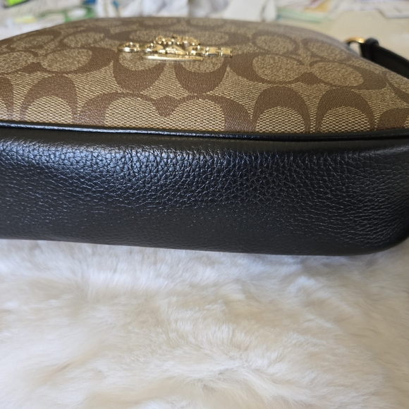 Coach Black/Khaki Ellie Signature Coated Canvas Crossbody with COA & Dustbag - Picture 15 of 16